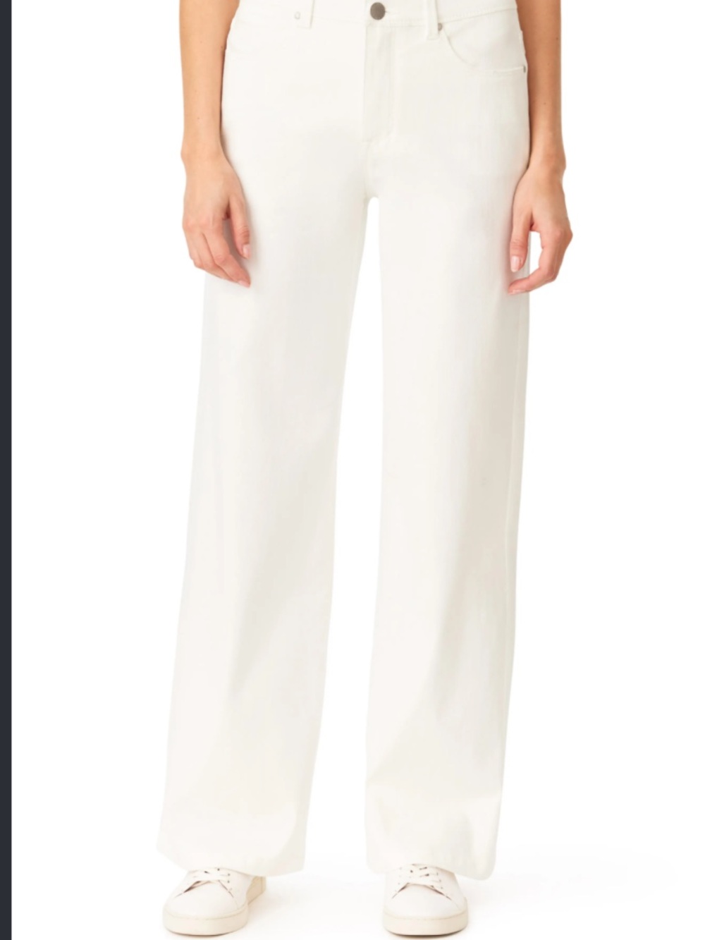 Women's White Wide-Leg High-Rise Jeans